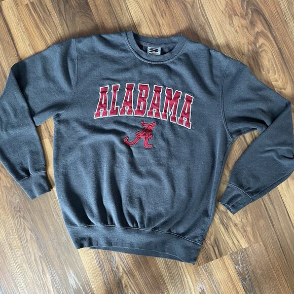 NCAA University Of Alabama Long Sleeve Crew Neck Sweater Gray Adult Small - Picture 1 of 6